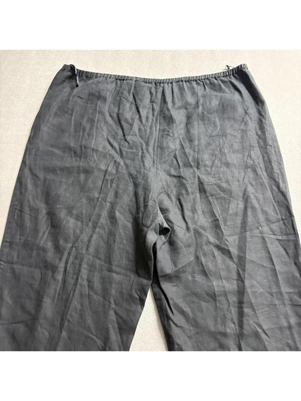 Valerie Stevens Separates Black Linen Pants Womens Plus Size 2X Elastic Waist - Picture 9 of 10